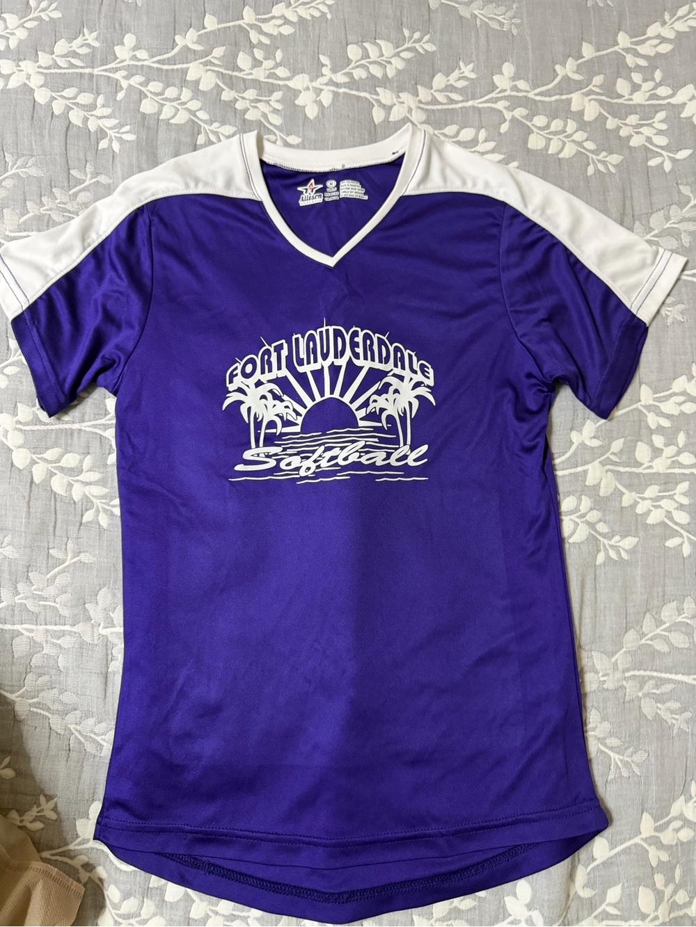 Augusta Sportswear Purple and White Fort Lauderdale Softball Jersey